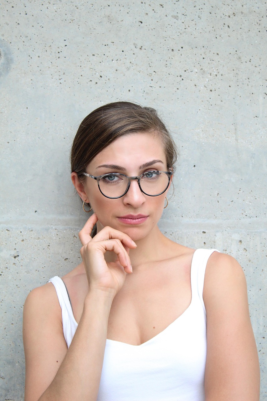 eye wear, woman, portrait